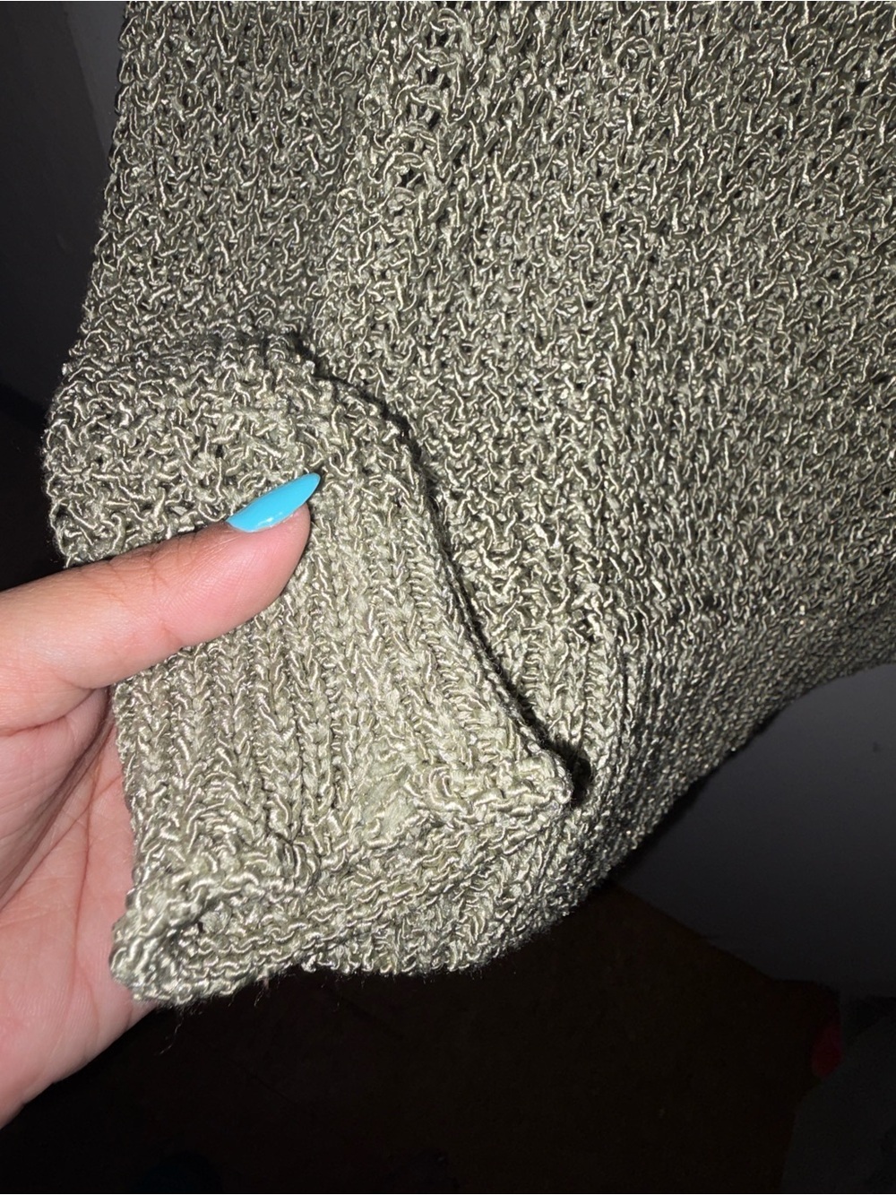 LOFT Olive Green Crewneck Knit Sweater